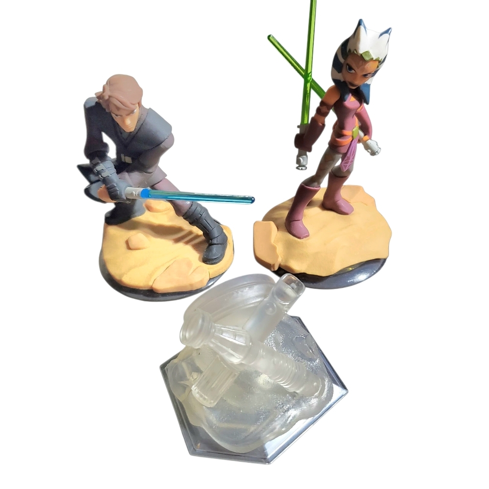 Lot set Disney Infinity‎ 3.0 Ashoka Anakin Skywalker Crystal Star Wars Figures